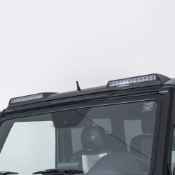 Front roof lip spoiler with LEDs