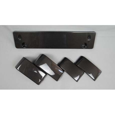 Front bumper fangs + number plate set