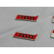 Metallic emblems badges
