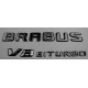 Черная эмблема Brabus biturbo