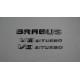 Черная эмблема Brabus biturbo