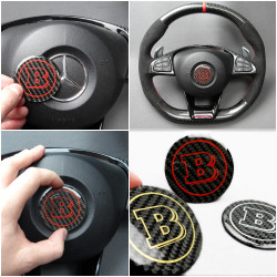 Brabus red-silver-yellow badges