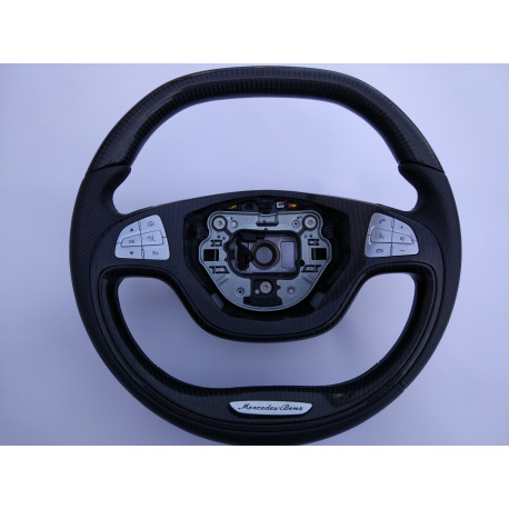 W222 Steering Wheel Carbon, Leather