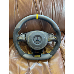 C63S Steering Wheel Carbon, Alcantara
