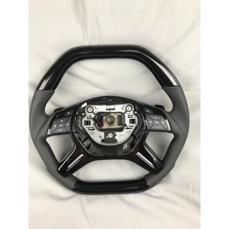 Piano black Steering Wheel Leather