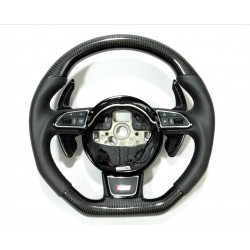 Carbon Steering Wheel Black Leather