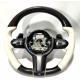 Steering Wheel Carbon White Leather