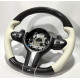 Steering Wheel Carbon White Leather