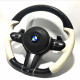 Steering Wheel Carbon White Leather