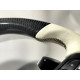 Steering Wheel Carbon White Leather