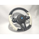 Steering Wheel Carbon White Leather