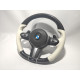 Steering Wheel Carbon White Leather