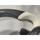 Steering Wheel Carbon White Leather