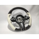Steering Wheel Carbon White Leather