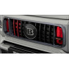 Front grille frame insertion with LED emblem