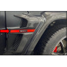 Side fenders red insertions with LED emblem